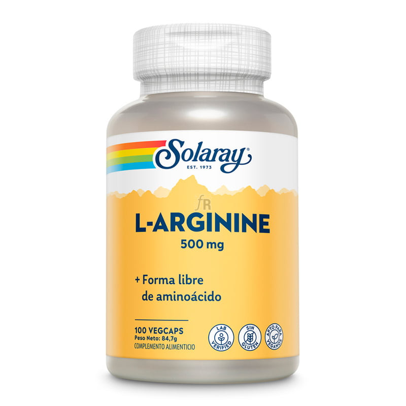Solaray L-Arginina 500 Mg 100 Cápsulas 