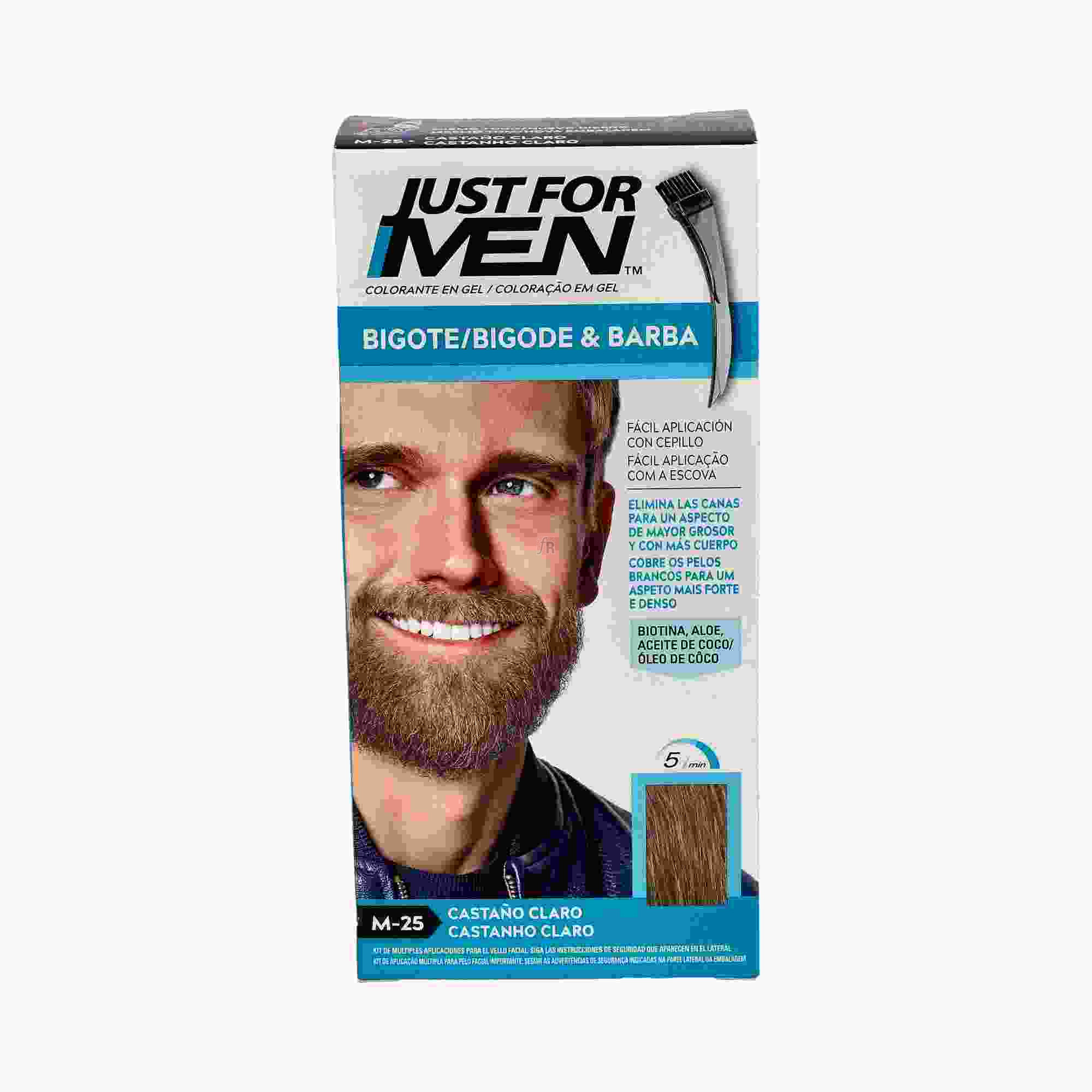 Just For Men Bigote Y Barba 100 Cc Castaño Claro