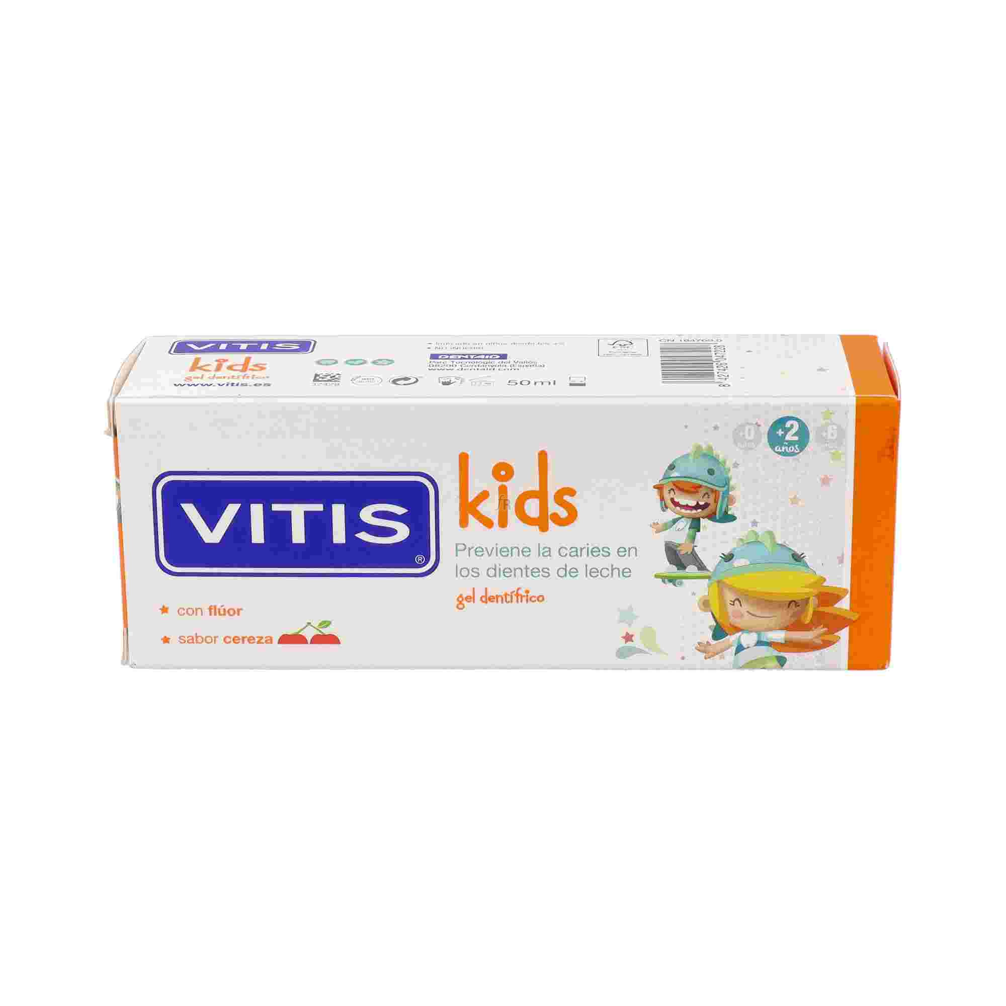 Vitis Gel Kids Infantil Cereza 50 Ml + 2 Años