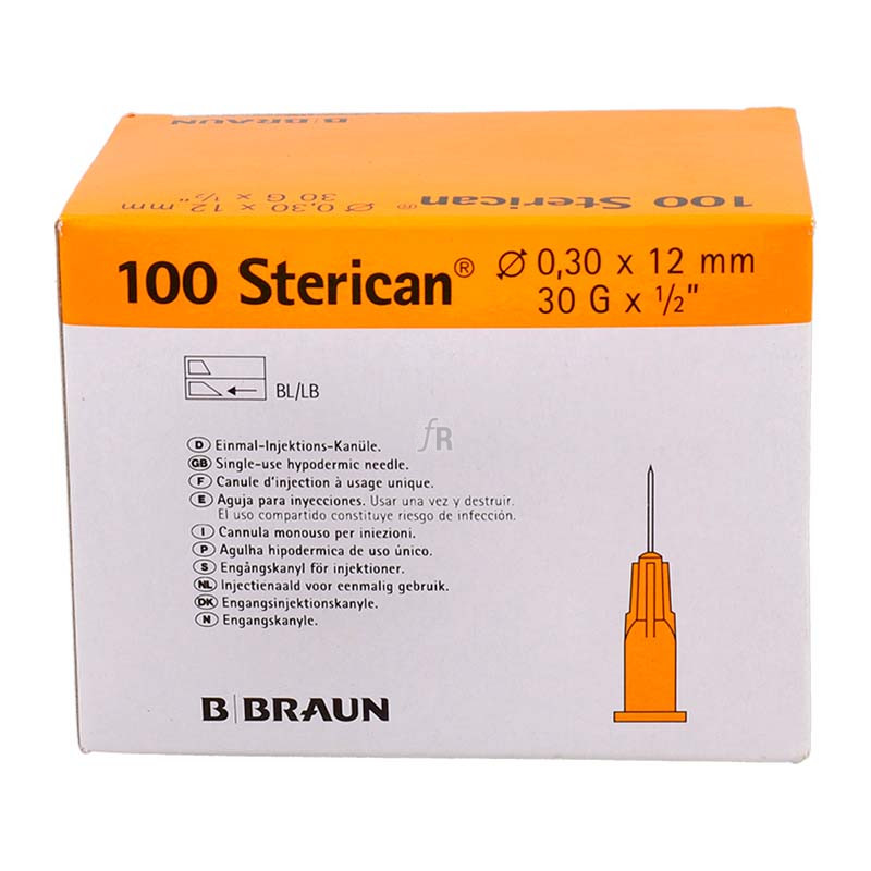 Aguja Sterican Amarilla-30G 0,30X1Aguja Hipo Sterican 30 G 12-3