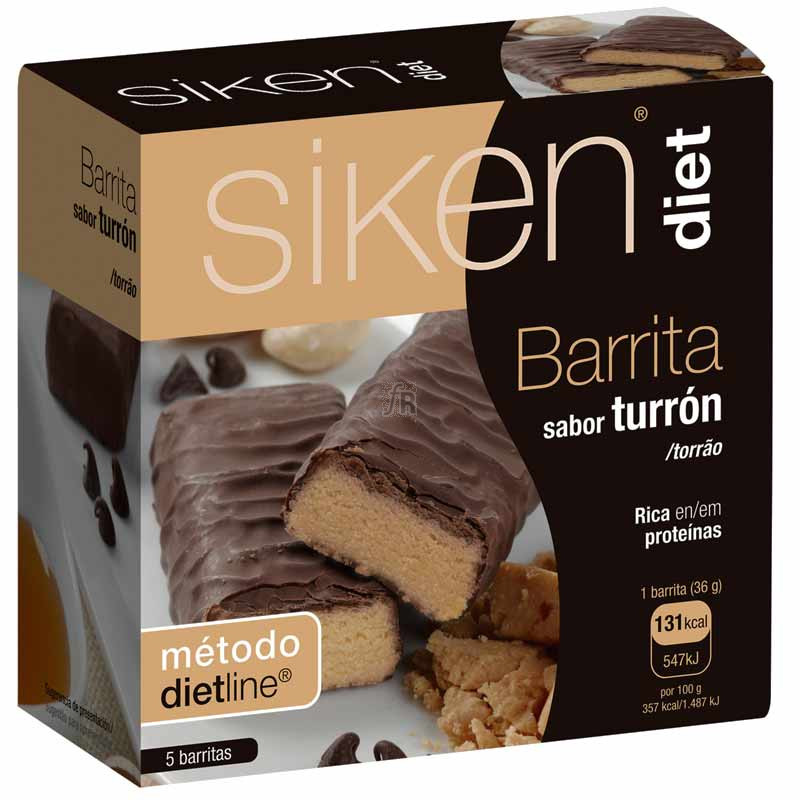 Siken Diet Barritas de Turrón 5 Und.