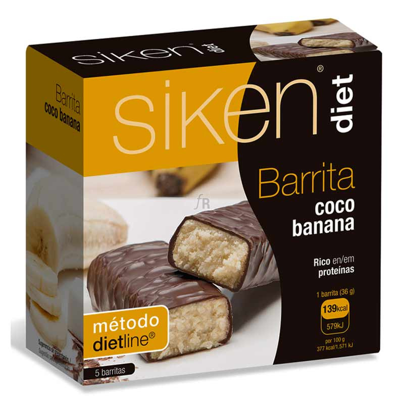 Siken Diet Barrita Coco Banana 5 Bar 36 G
