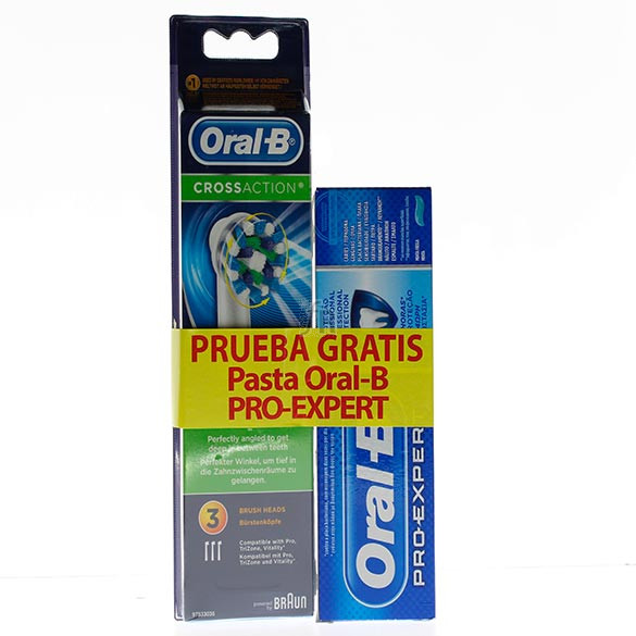 Oral-B Recambio CrossAction 3 Unidades + 