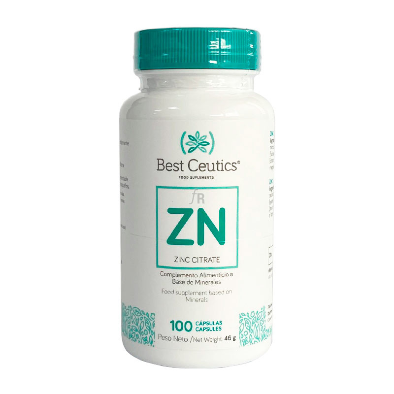 Best Zinc Citrato 30 Mg. BestCeutics 100 Cápsulas 
