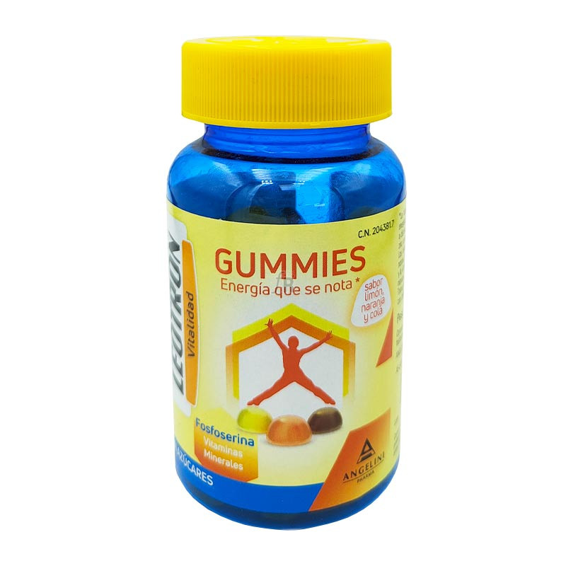 Leotron Gummies 60 Caramelos Masticables Sabor Limon, Naranja y Cola