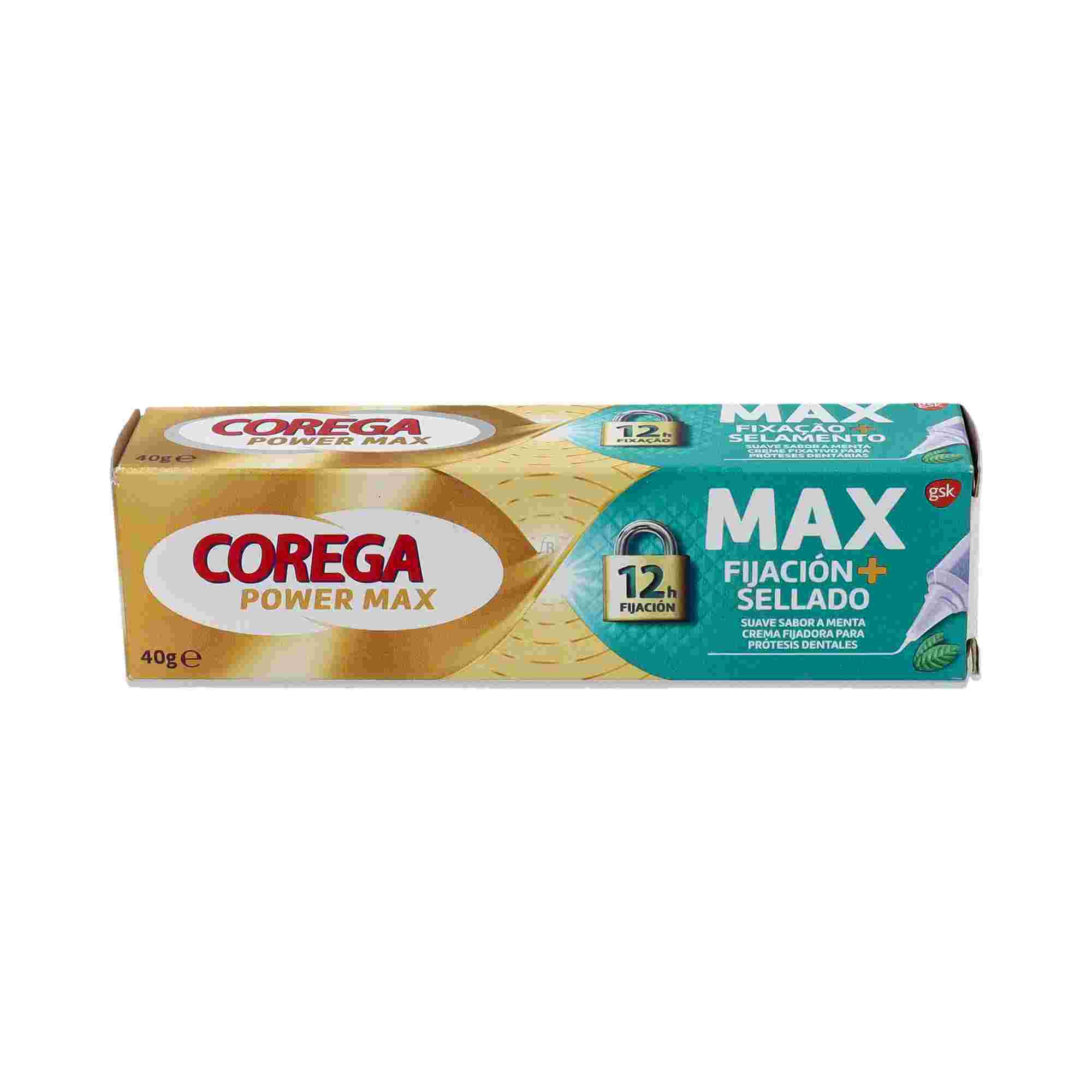 Corega Power Max Maximo Sellado Menta 40G