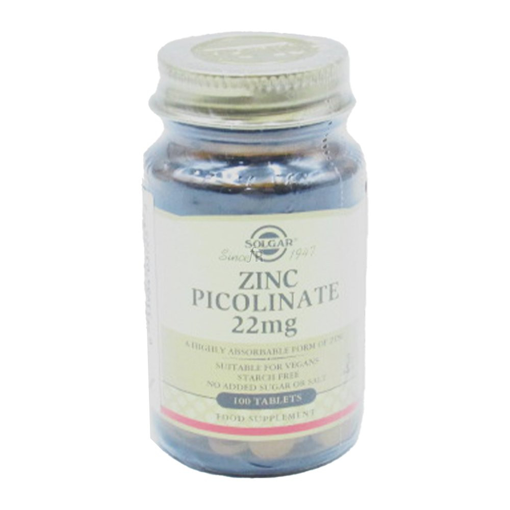 Solgar Picolinato Zinc 22Mg. 100 Comprimidos