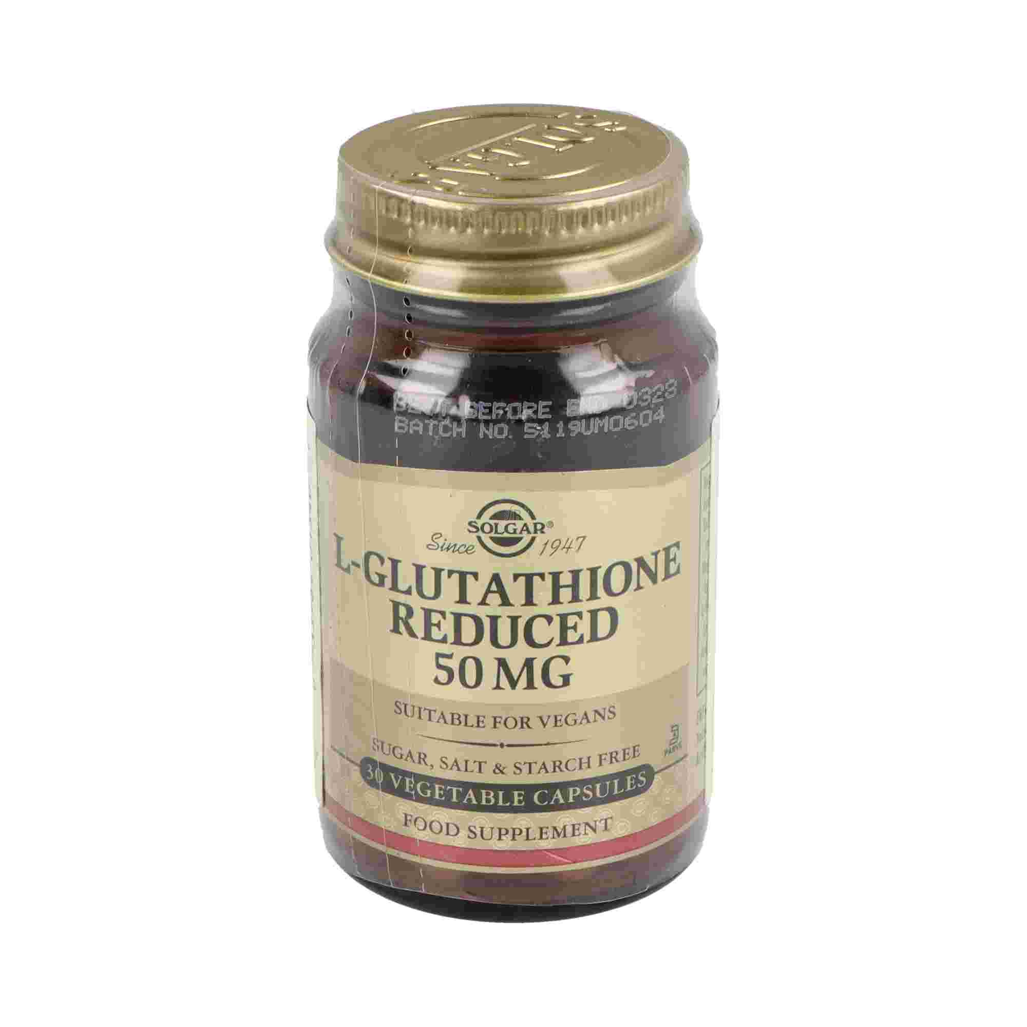 Solgar L-Glutation 50Mg. 30 Cápsulas Vegetales 
