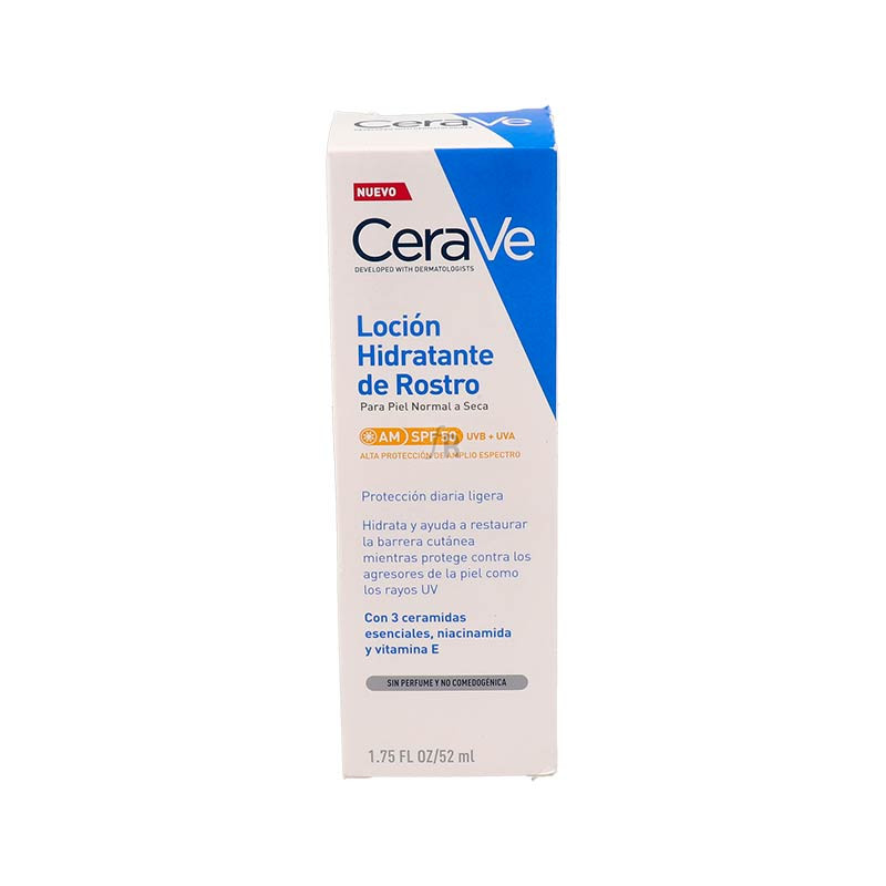 Cerave Locion Hidratante De Rostro Spf 50 52 Ml