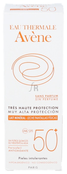 Avene Spf 50+ Leche Pantalla Fisica 100 Ml