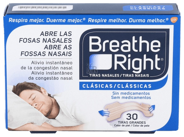 Breathe Right Tiras Nasales 30 Unidades - Varios