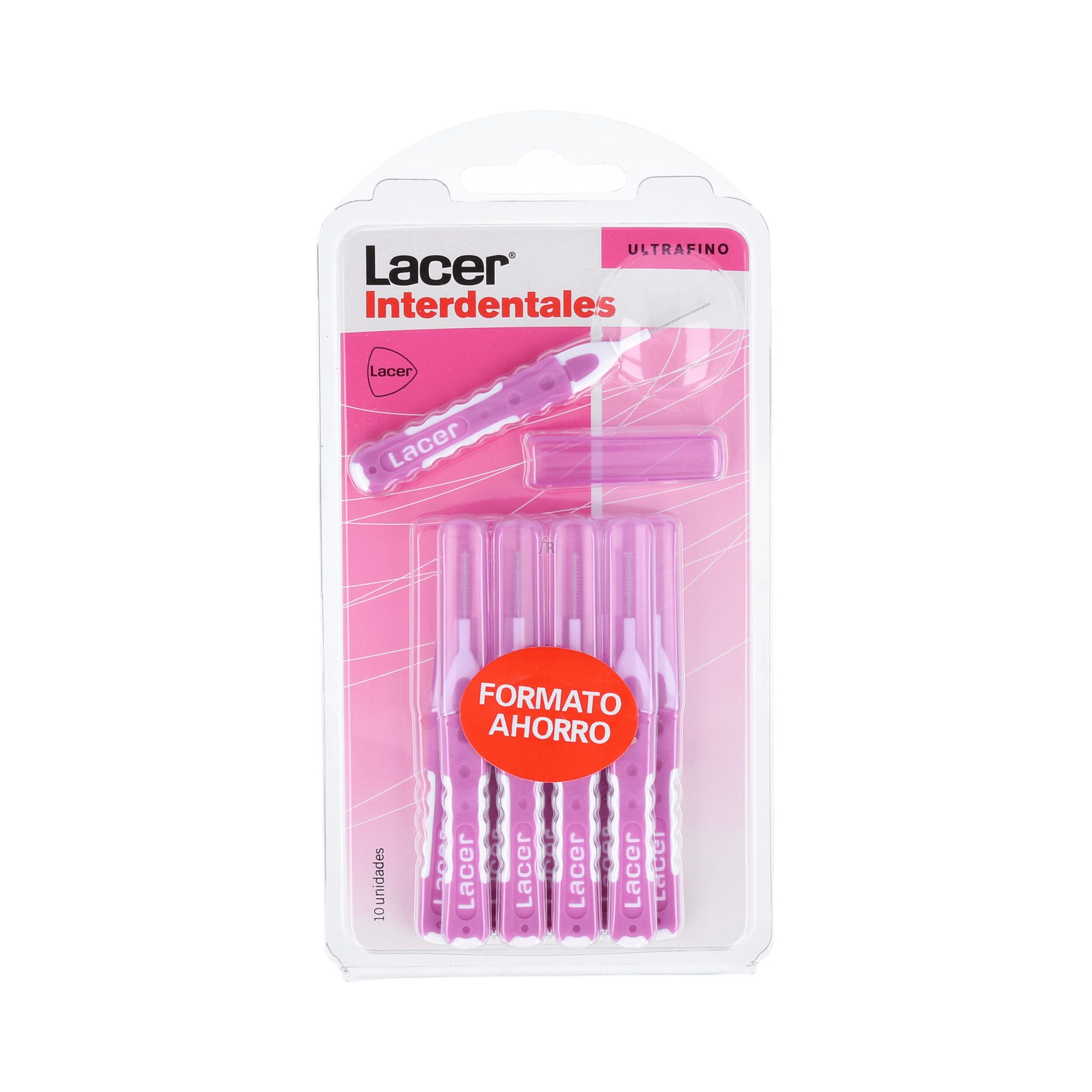 Cepillo Interdental Lacer Ultrafino Recto Rosa 10 U