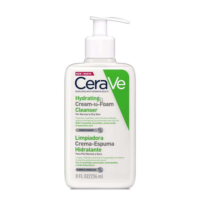Cerave Limpiadora Crema Espuma Hidratante 1 Envase 236 M