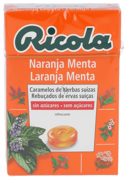 Ricola Caramelos Sin Azucar Naranja-Menta 50 Gr. - Diafarm