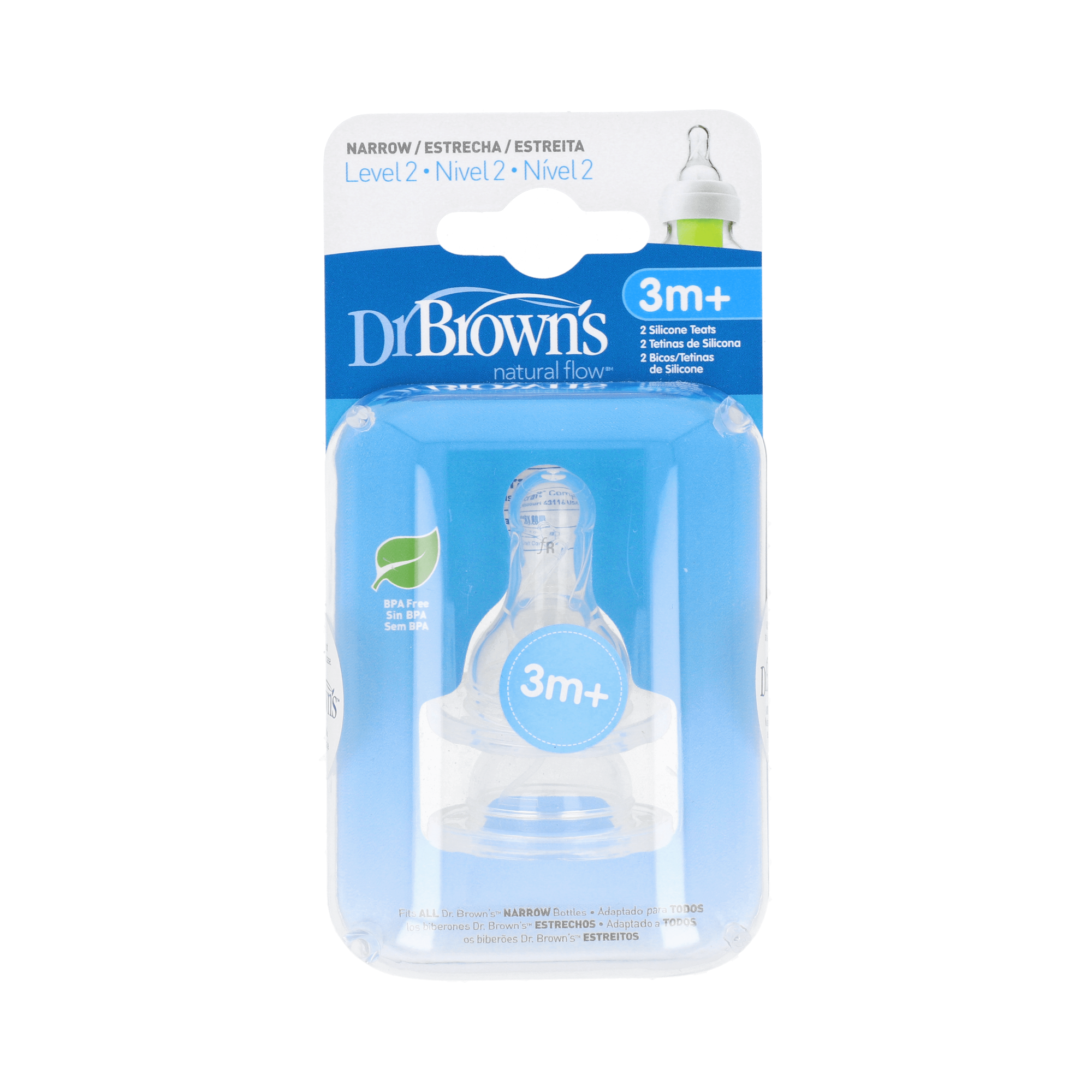 Tetina Dr Brown'S Sil St N2 +3M 2U