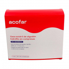 Gasa Esteril Algodon Hidrofilocompresas Acofar 60 X40 6 U
